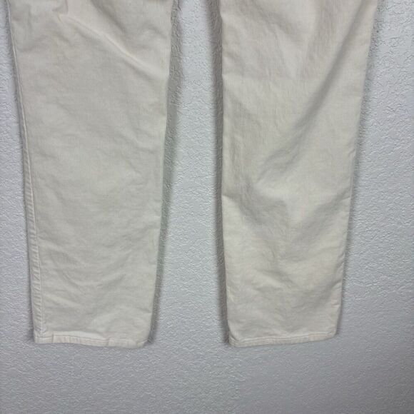 Chaps Stretch Corduroy Pants Ivory Womens 10 Fall Winter Office Casual Workwear - Picture 8 of 12